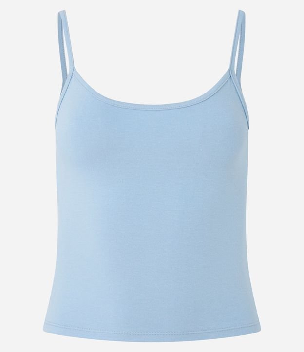 Blusa Cropped en Algodón con Bretel Fino