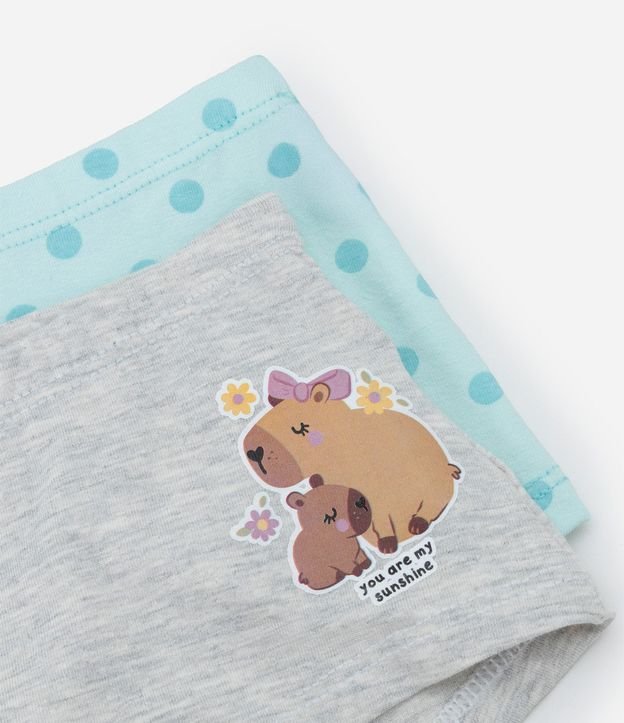 Kit 02 Bombachas Boxer Infantil con Estampa Capivara - Talle 4 a 12 años 4
