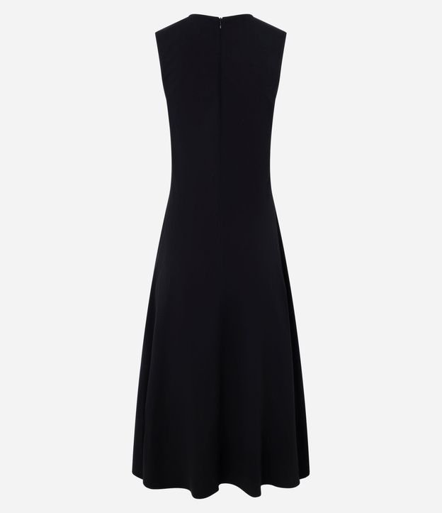 Vestido Evasê Midi en Bengalina con Bretel Ancho 7