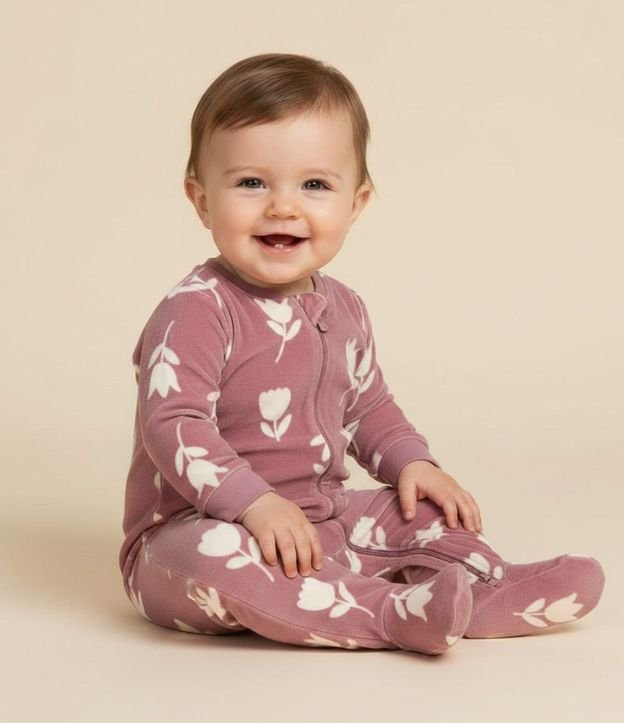 Mono Infantil con Estampado Tulipa Fullprint – Talle RN a 24 Meses 1