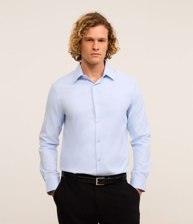Camisa Regular con Textura Acanalada