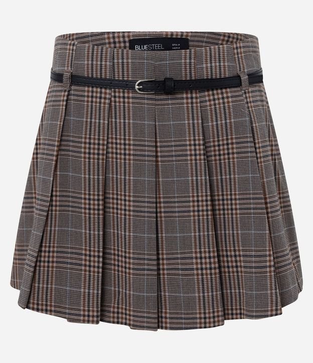 Short Pollera en Sastrería de Cuadros y Plisada 6
