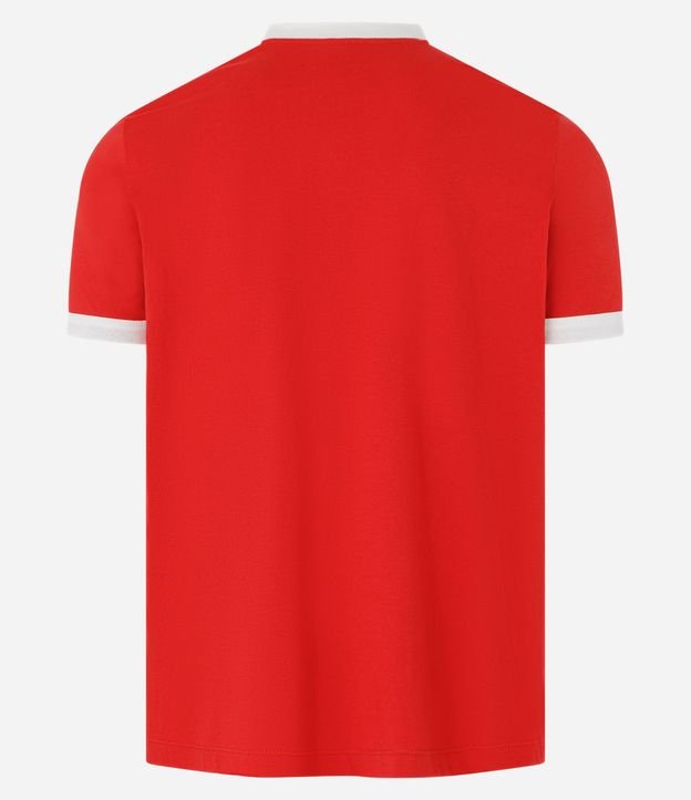 Remera Regular en Algodón con Rayas en los Hombros 7