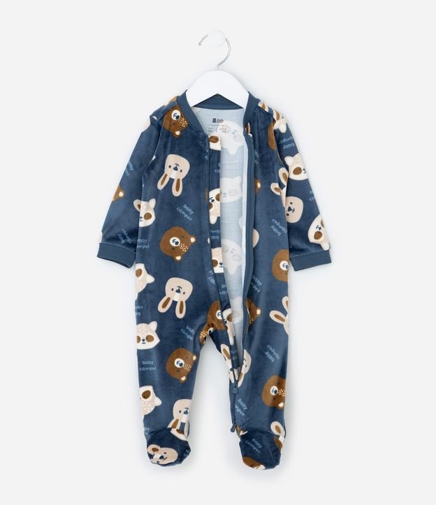 Mono Infantil en Plush con Osos y Conejos - Talle 0 a 24 meses 2