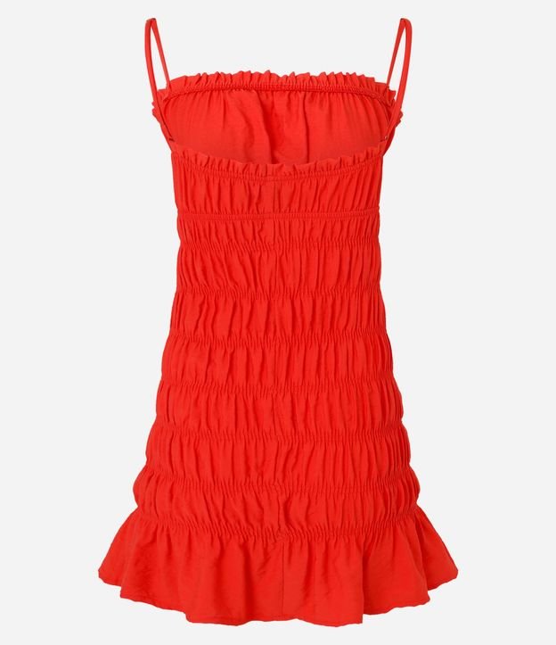 Vestido en Viscosa con Detalles Elásticos y Moña 6