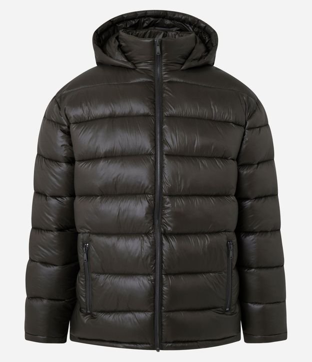 Campera Puffer en Poliamida con Gajos y Forro de Sherpa 7