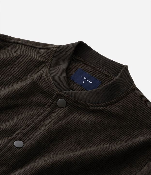 Campera Bomber en Terciopelo con Botones Forrados 8