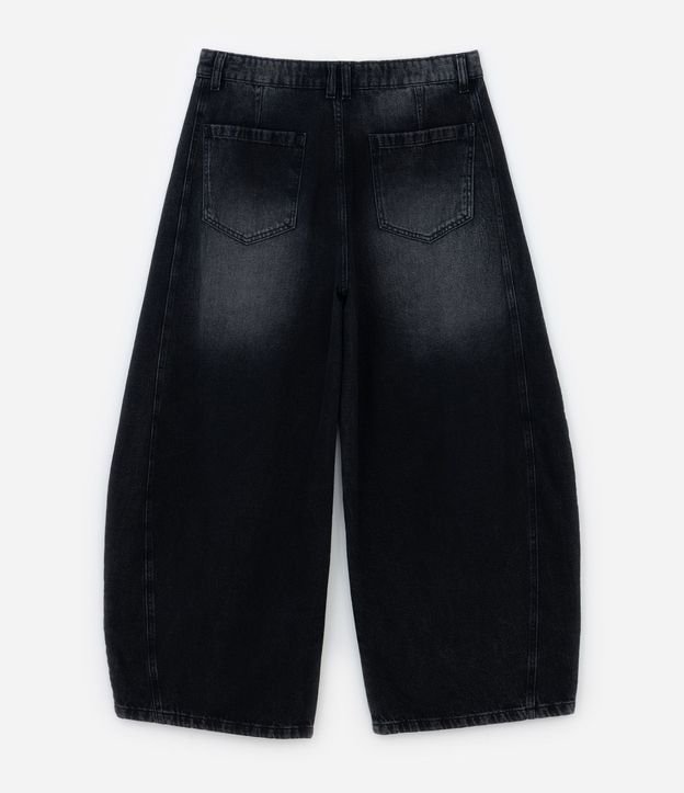 Pantalón Barrel en Jeans con Recortes y Pences 8