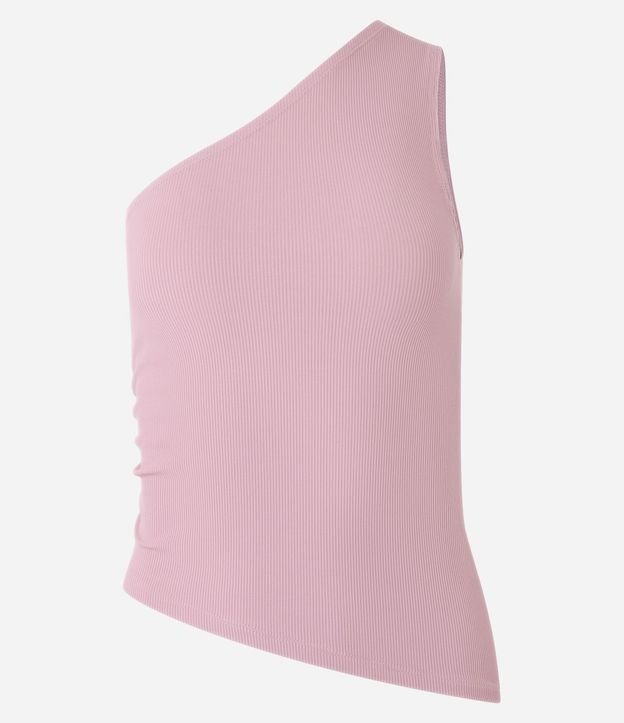Blusa en Microfibra con Hombro Único y Fruncido Lateral 4