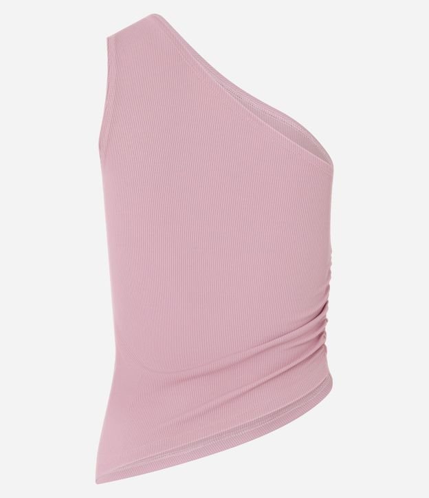 Blusa en Microfibra con Hombro Único y Fruncido Lateral 5