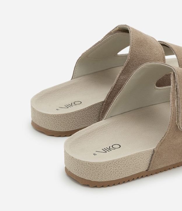 Sandalia Slide en Gamuza y Tiras con Velcro 7
