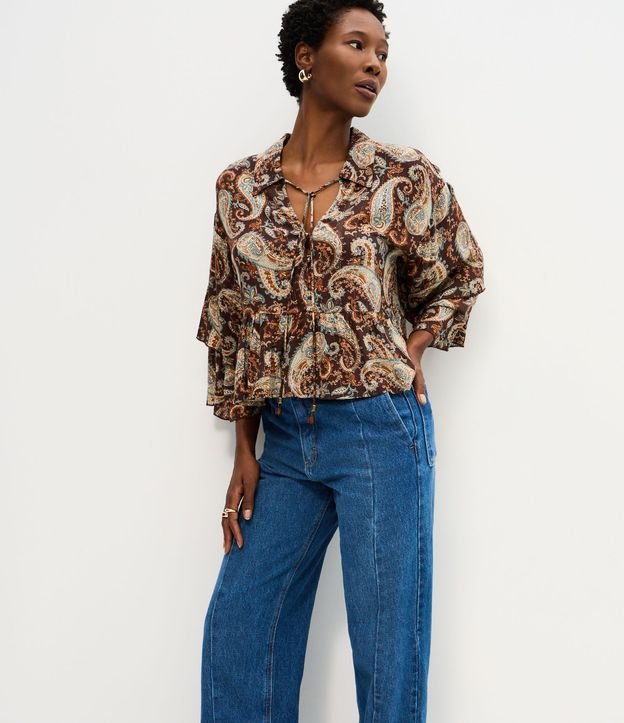 Pantalón Recto Comfort en Jeans con Cintura Alta 2