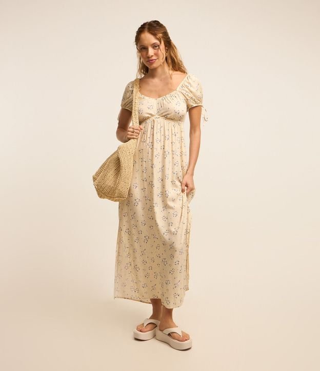 Vestido New Midi en Tricolina con Estampa Floral Liberty