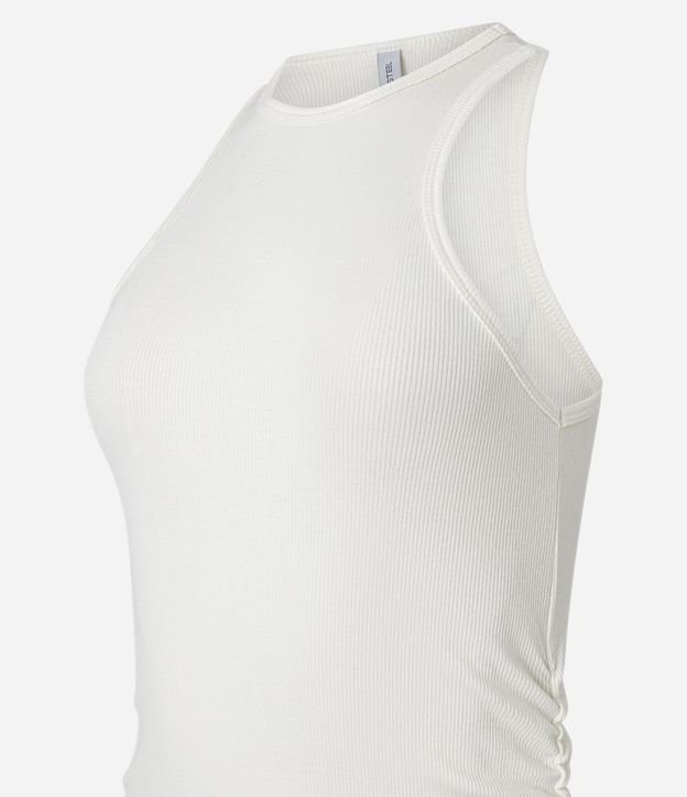 Blusa Musculosa en Rib con Drapeado Lateral 9