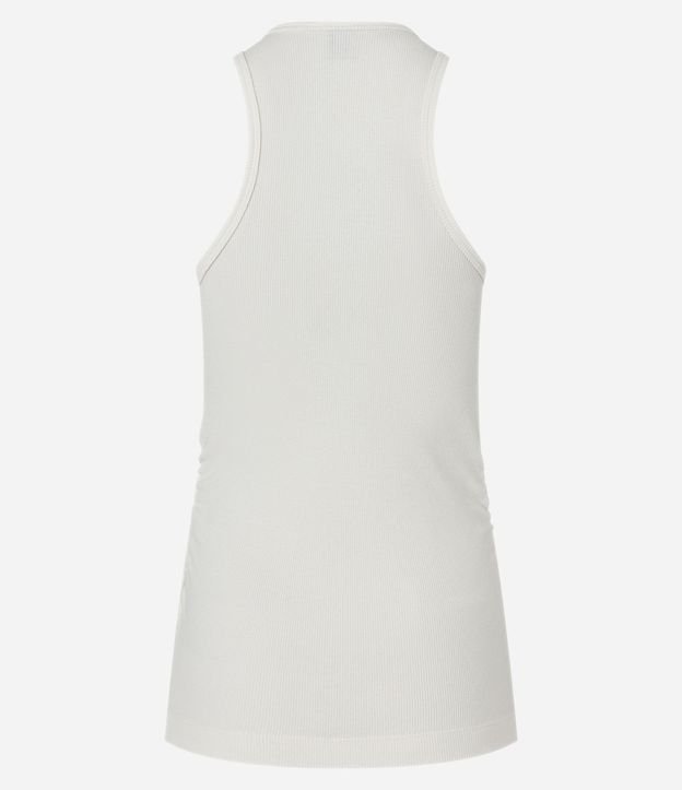 Blusa Musculosa en Rib con Drapeado Lateral 11