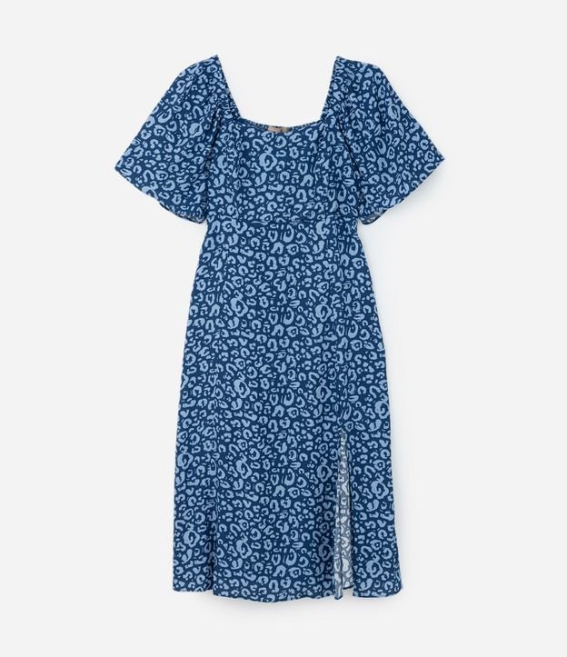 Vestido Midi en Chalis con Estampa Leopardo Curve & Plus Size 5