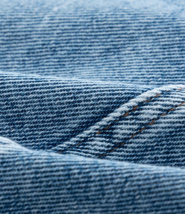 Campera Corta Infantil en Jean con Brillos Aplicados - Talle 5 a 14 años 3
