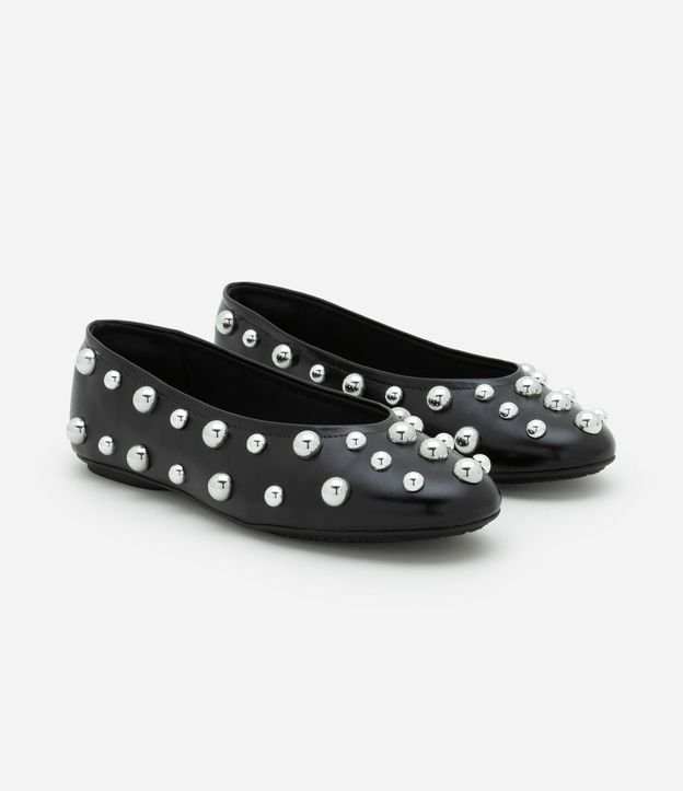 Zapatilla en PU Punta Redonda con Big Esferas de Metal 2