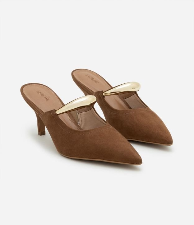 Zapato Tacones en PU Mule con Enfeite Bold 3