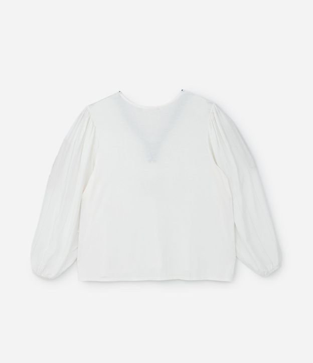 Blusa con Hilo Metalizado y Escote Bordado Curve & Plus Size 5