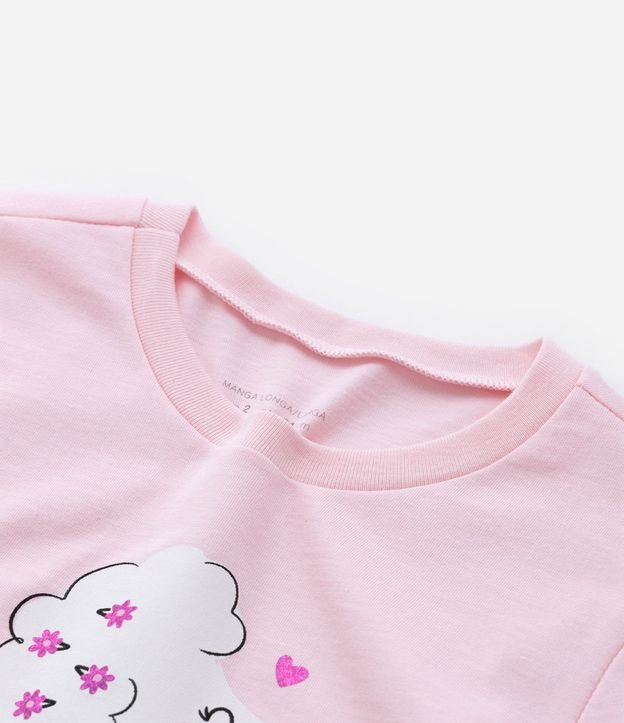 Blusa Infantil con Estampa Poodle y Corazones - Talle 1 a 6 años 5