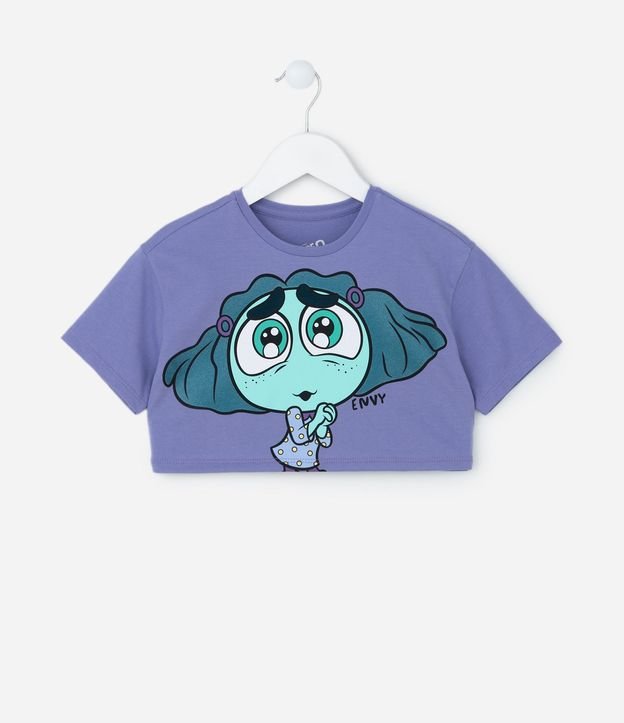 Remera Cropped Infantil con Estampa Divertidamente - Talle 2 a 10 años 2