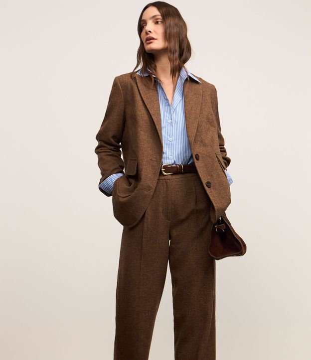 Pantalón Recto en Polivelour Calientita con Cintura Sastre 6