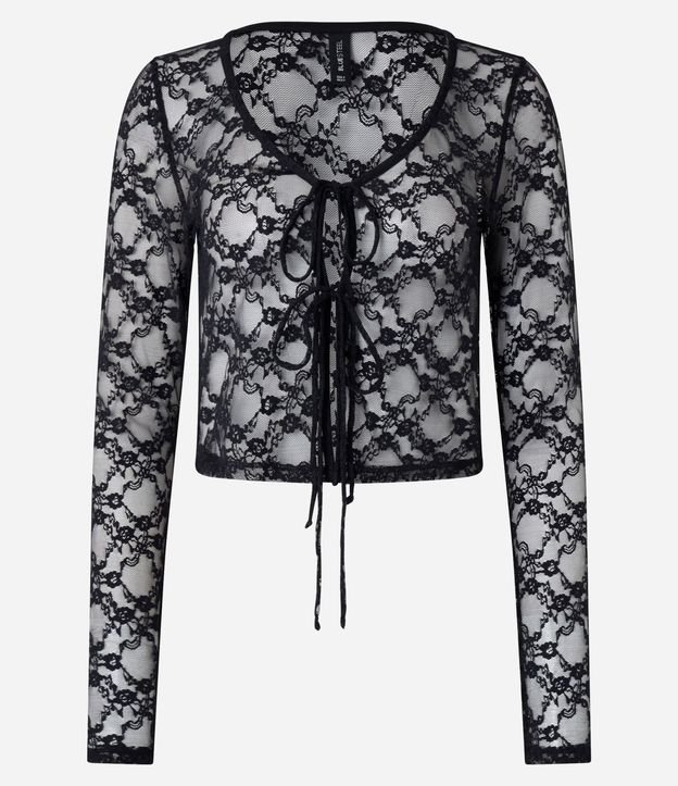 Blusa en Encaje con Lacitos Delanteros 6