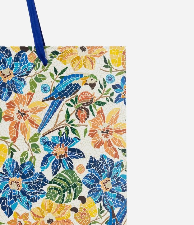 Bolsa Mediana en Papel con Estampa Sardinia Floral 2