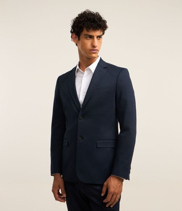 Saco de Traje Slim en Poliviscose con Textura Acanalada Leve 2