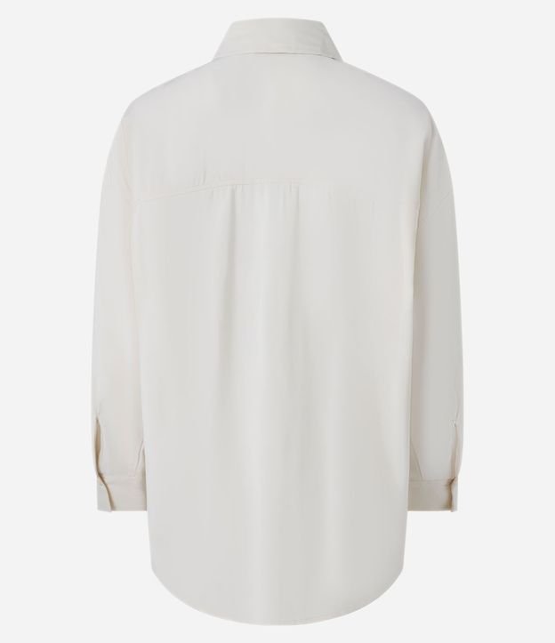 Camisa Amplia en Cupro con Abotonado 6