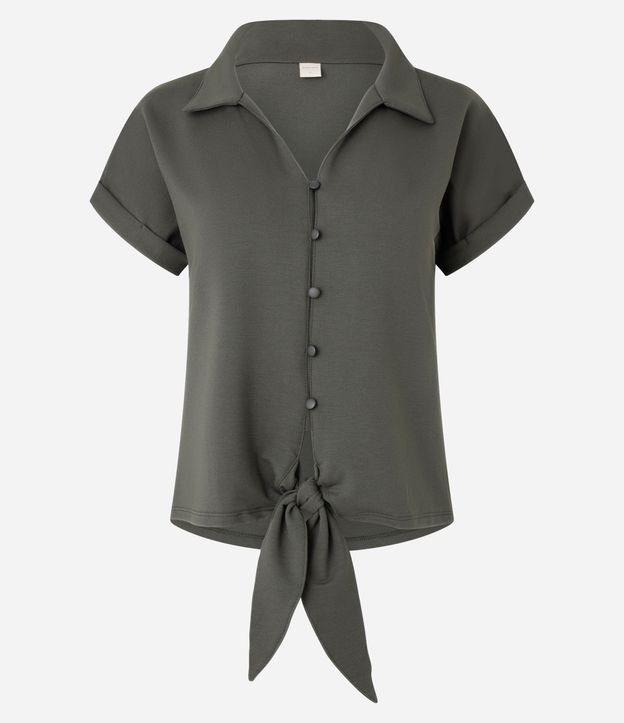 Camisa en Viscosa con Lazo en el Bajo 5