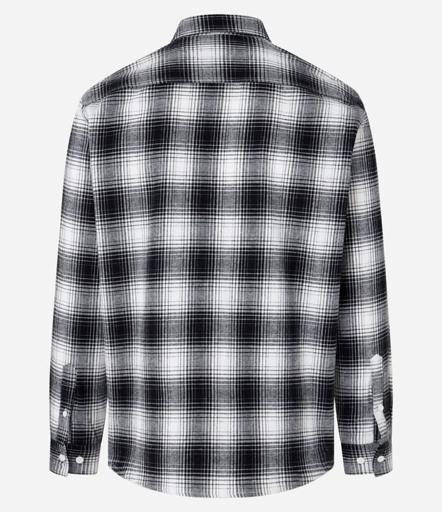 Camisa Comfort en Franela con Estampa de Cuadros 5