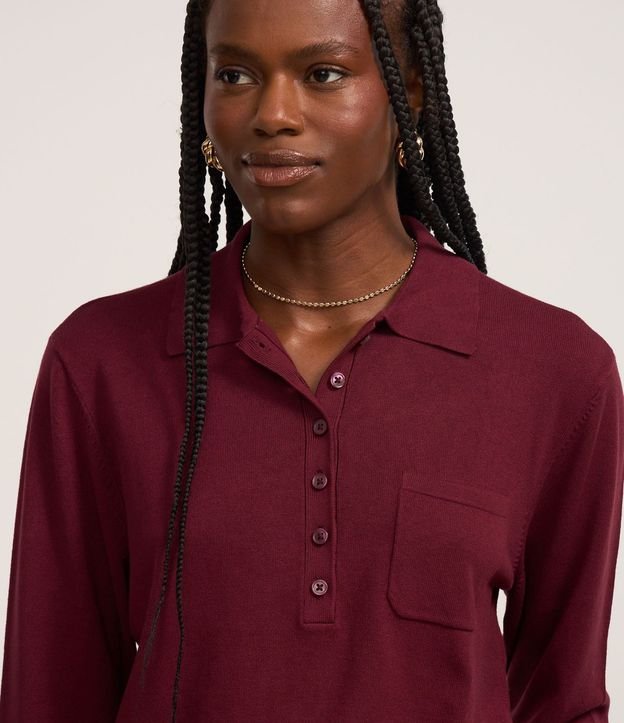 Blusa en Punto con Abotonado y Pequeño Bolsillo Solo 3