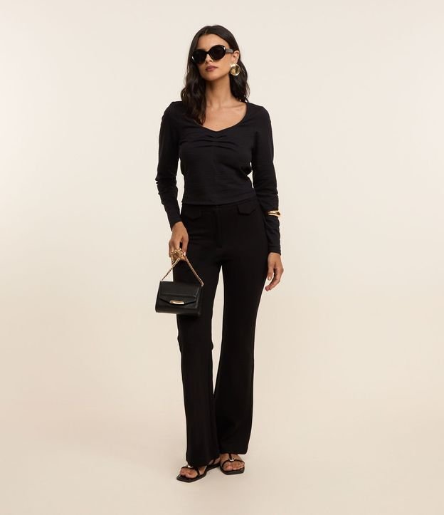 Blusa en Algodón con Fruncido en el Escote 2