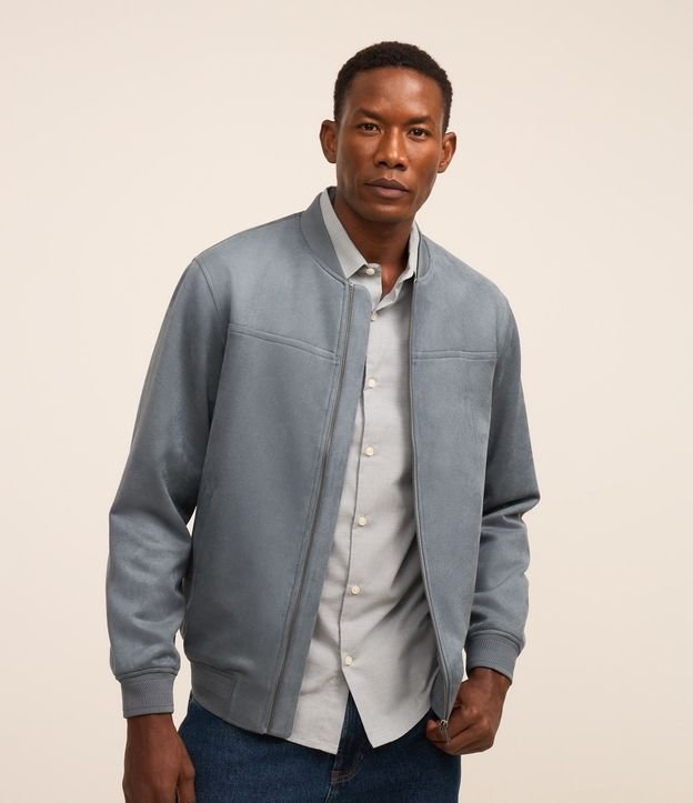 Chaqueta Bomber Lisa con Bolsillo
