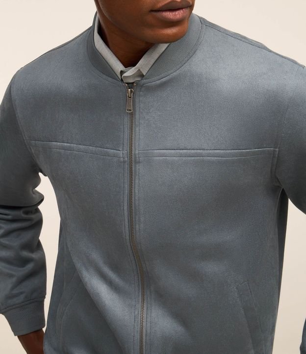 Chaqueta Bomber Lisa con Bolsillo 4