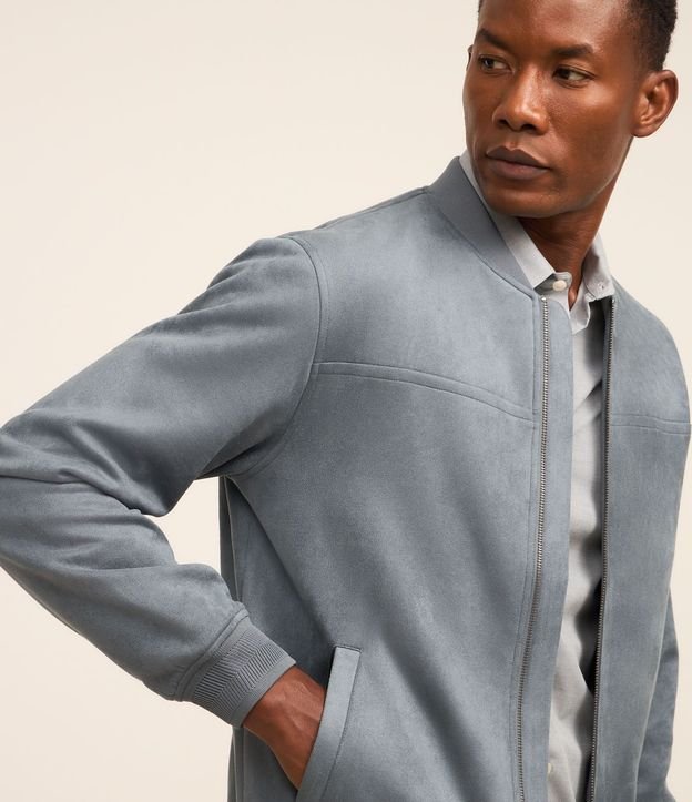 Chaqueta Bomber Lisa con Bolsillo 6