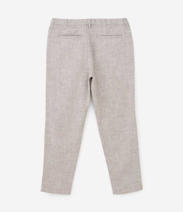 Pantalón Relaxed en Oxford de Algodón con Lazo en la Cintura 8