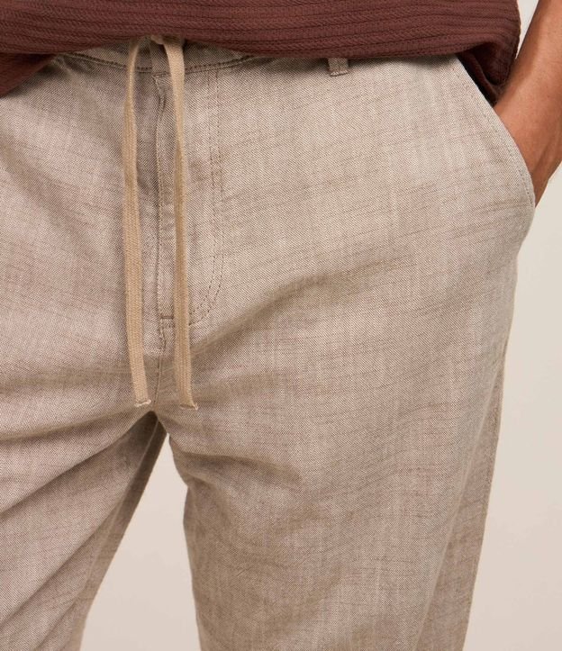 Pantalón Relaxed en Oxford de Algodón con Lazo en la Cintura 6