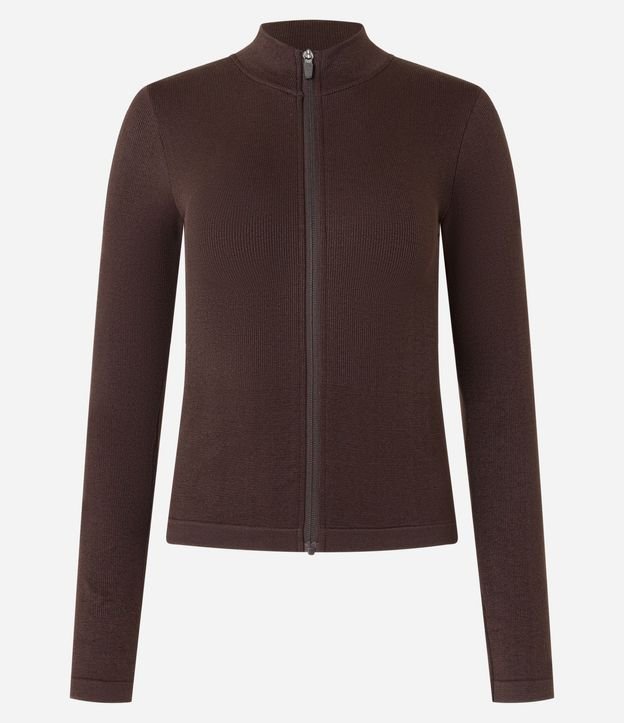 Campera Deportiva Seamless con Cuello Alto 5