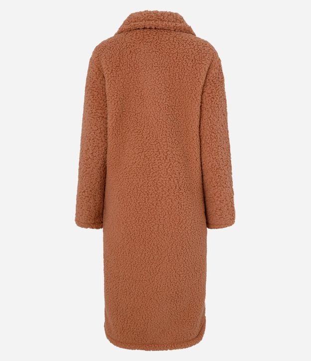 Bata de Baño Largo en Sherpa con Cuello Solapa 5