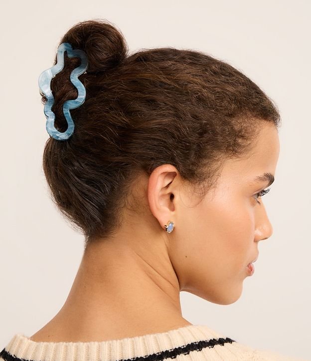 Pinza para el Pelo con Forma Organica Cutout Marmól