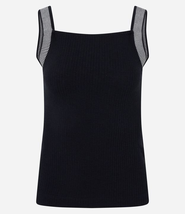 Musculosa con Escote Cuadrado y Asa Contrastante 9