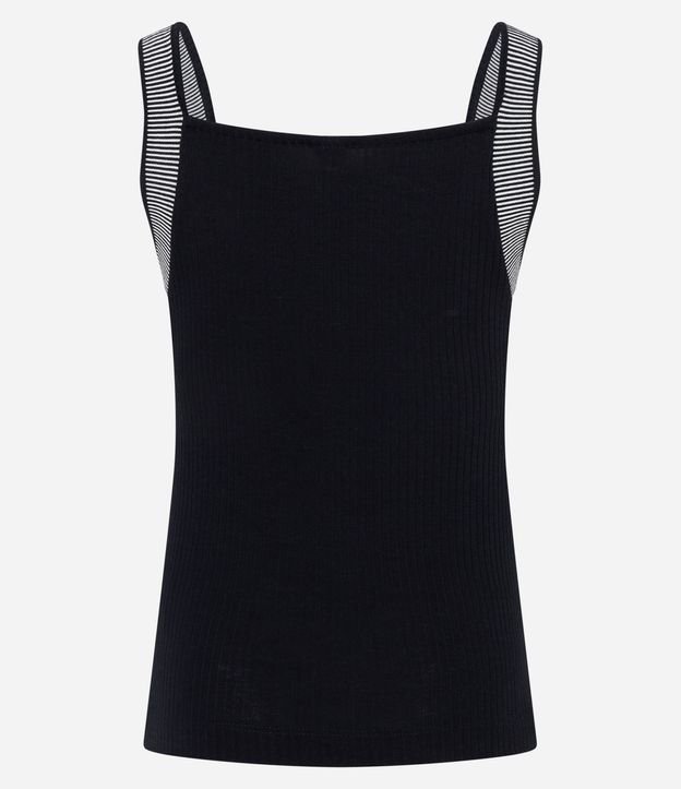 Musculosa con Escote Cuadrado y Asa Contrastante 11