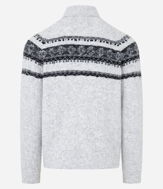 Sueter en Punto con Textura Jacquard y Estampa Étnica 6