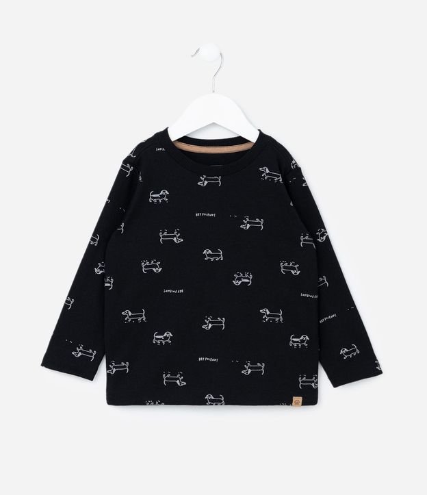 Remera Infantil con Estampa de Perrito - Talle 1 a 6 años