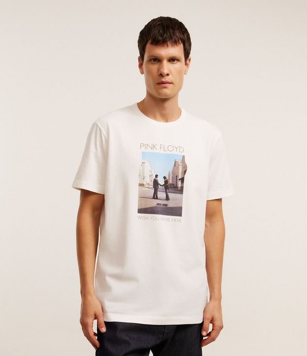 Remera Comfort en Algodón con Estampa Pink Floyd