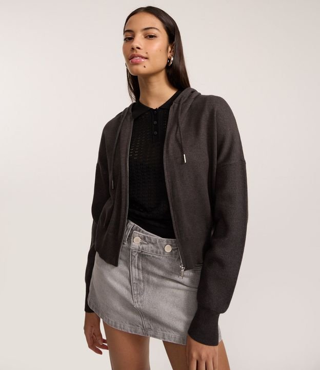 Campera corta en Punto con Capucha 1