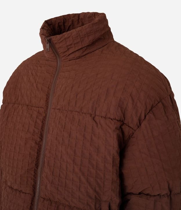 Campera Boxy en Poliamida con Texturizas Cuadriculada 5